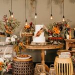 Delicacies - Exhibition of autumn bouquets in vinatge style at florist shop