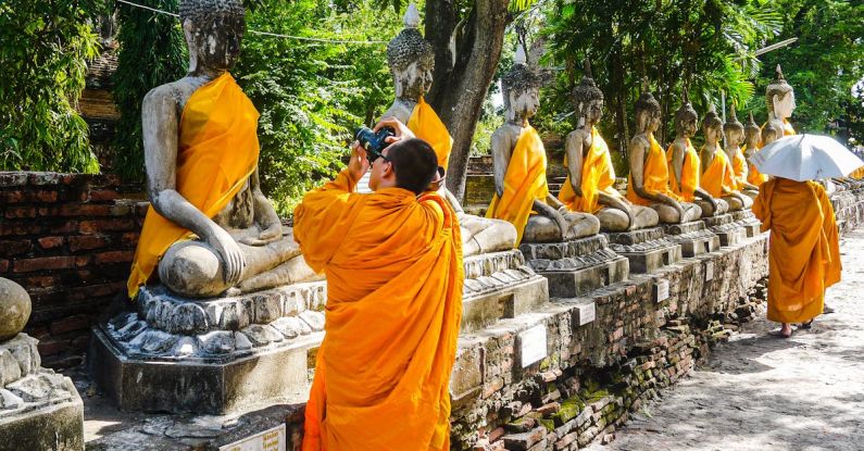 Monk Chats - Ayutthaya, Thailand.