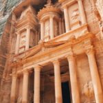 Temple Tour - Ancient temple in old city with tall sandstone columns