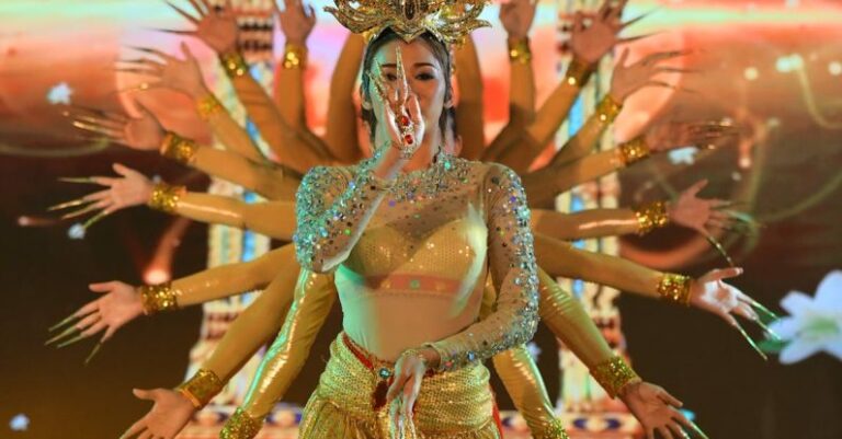 Cultural Shows - Women Dancing on the Stage
