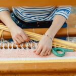 Handcrafts - Hands of Weaver Manufacturing Table Runner on Loom