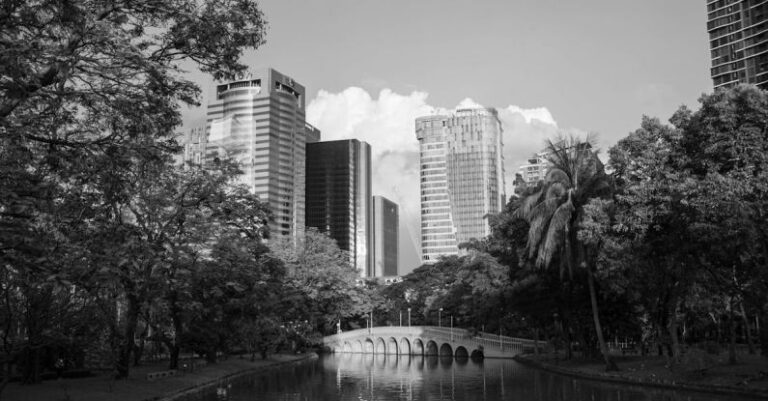 Chatuchak - Bridge in the Chatuchak Park in Bangkok, Thailand