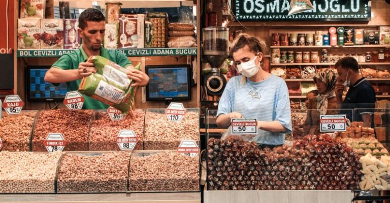 Street Food Prices - People Tending the Store